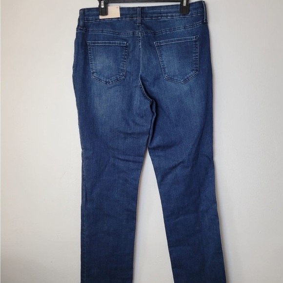 NYDJ  Straight Leg Lift Tuck Stretch Jeans Sweetbay Blue Sz 10 NWT - Picture 2 of 7